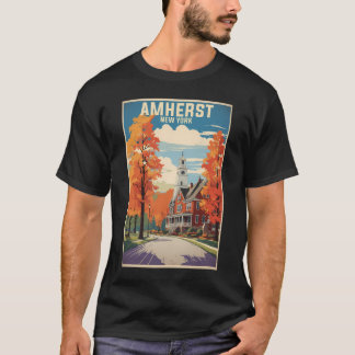 T-shirt Amherst New York États-Unis Tourisme Vintage voyag
