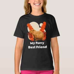 T-shirt Ami à Fourrure Capybara Animal Tropical
