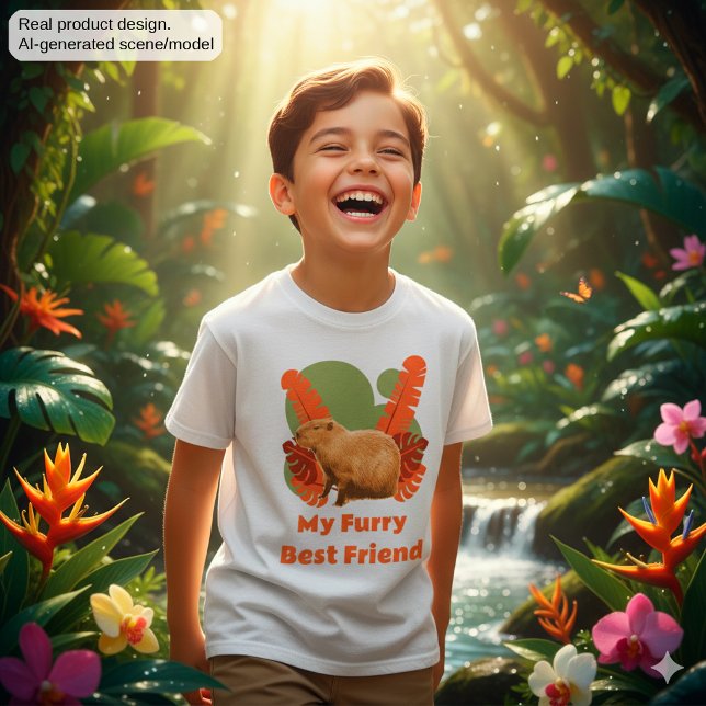 T-shirt Ami à Fourrure Capybara Animal Tropical (Créateur téléchargé)