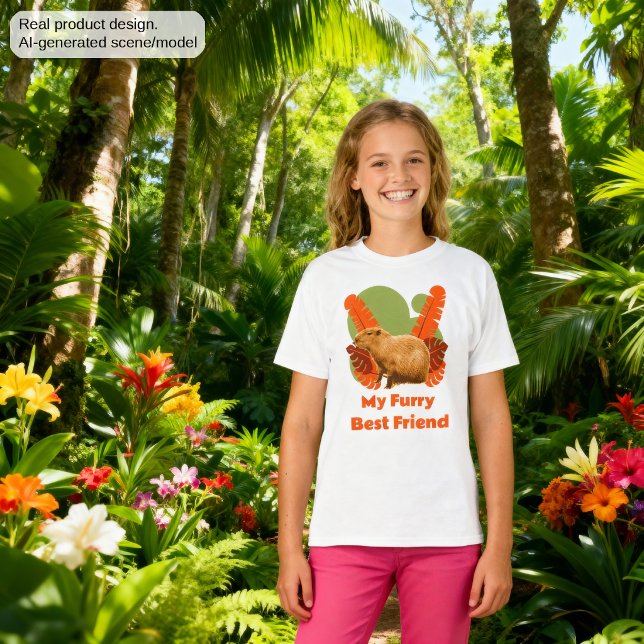 T-shirt Ami à Fourrure Capybara Animal Tropical (Créateur téléchargé)