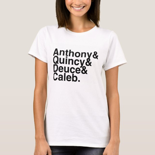 T-shirt Ami Anthony, Quincy, deux, Caleb de livre (Devant)