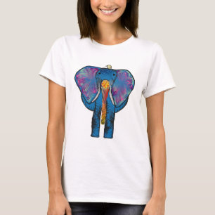T-shirt Ami coloré d'éléphant et d'oiseau sur le T-shir