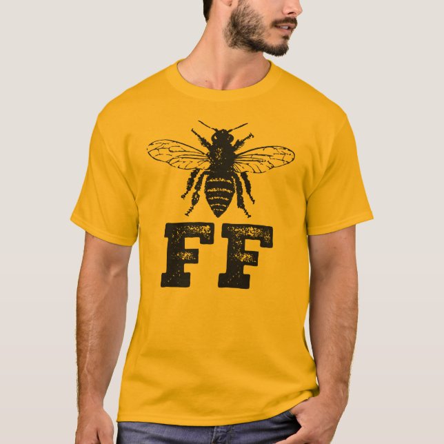T-shirt Ami d'abeille pour toujours dans le noir (Devant)