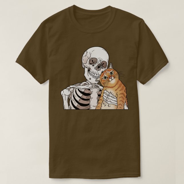 T-shirt Ami de chat tabby orange (Design devant)