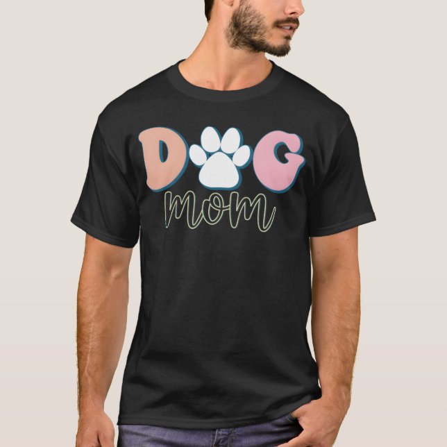T-shirt ami de maman chien retro (Devant)