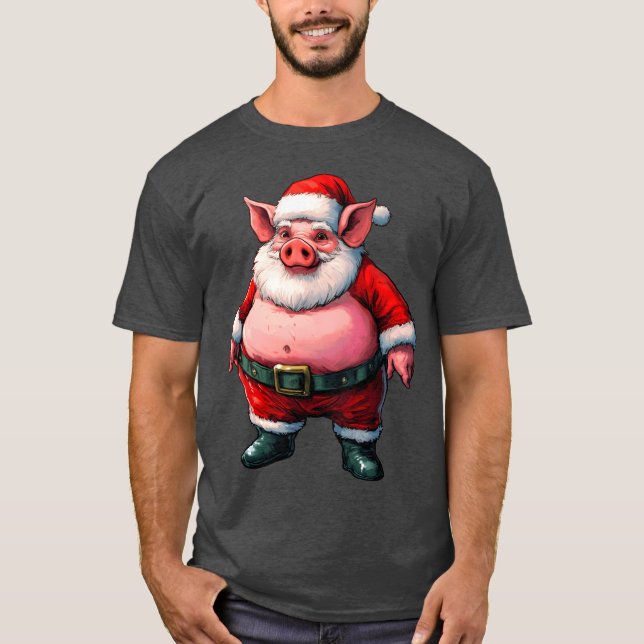 T-shirt ami de porc de Noël (Devant)