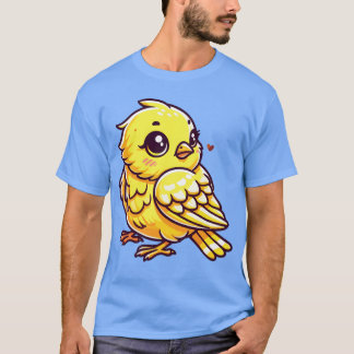 T-shirt Ami d'oiseau canari jaune