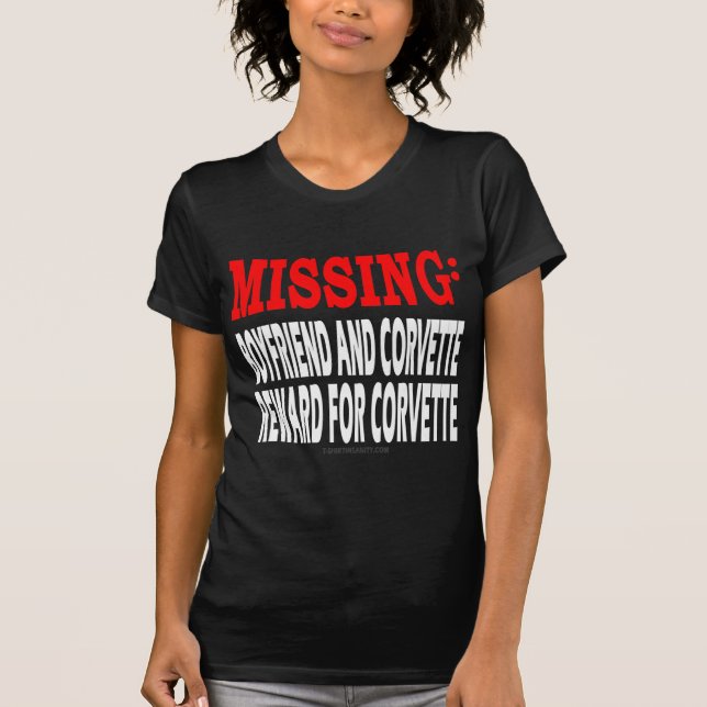 T-shirt Ami et Corvette absents : Récompense pour Corvett (Devant)