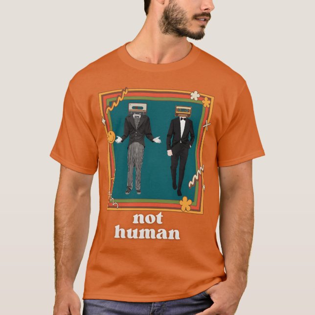 T-shirt Ami non humain vintage (Devant)