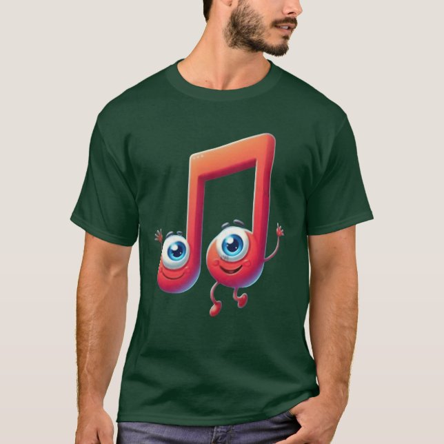 T-shirt Ami note de musique animée (Devant)
