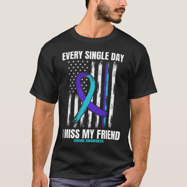 T-shirt Ami Prévention du suicide Drapeau américain (Devant)