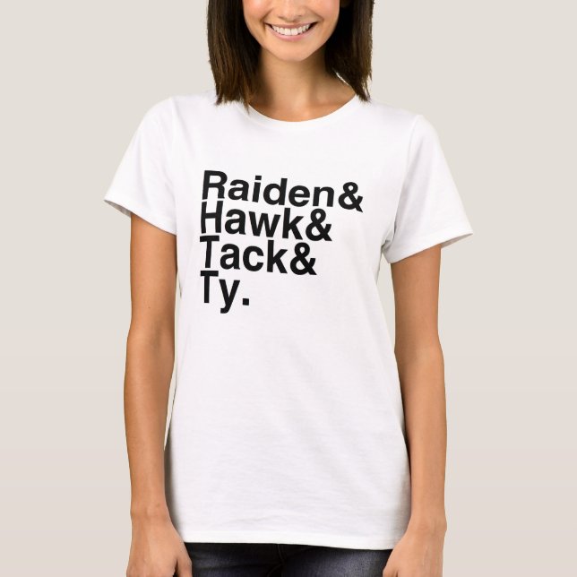 T-shirt Ami Raiden, faucon, pointe, Ty de livre (Devant)