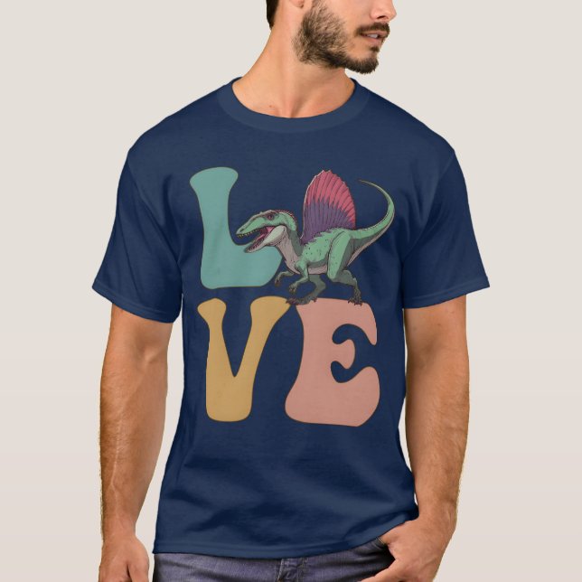 T-shirt ami Spinosaurus Dinosaur LOVE (Devant)