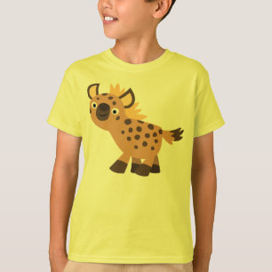 T-shirt amical mignon d'enfants d'hyène de bande