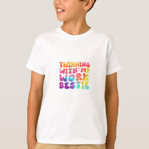T-shirt Amies Drôle Jumeler Avec Mon Travail Bestie Spirit