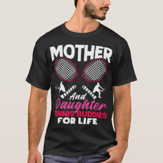 T-shirt Amies Mère Fille Joueuses de Tennis