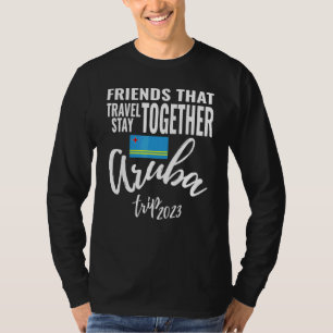 T-shirt Amies Qui Voyagent Ensemble Aruba Filles Voyage 20