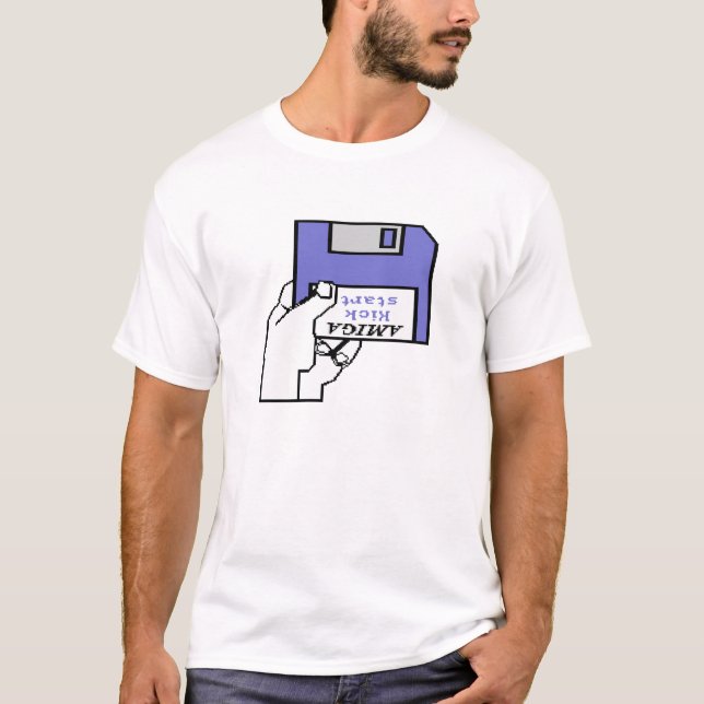 T-shirt Amiga démarrent le logo de 1,0 et 1,1 bottes (Devant)