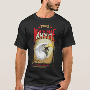 T-shirt Amikwa Native American Eagle Spirit Vintage Honneu