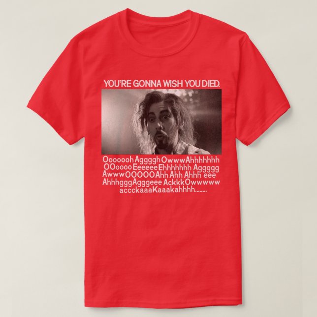 T-shirt Amilyn Vampire scène de mort (Design devant)