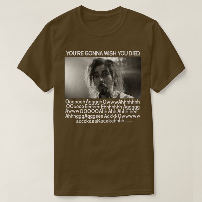 T-shirt Amilyn Vampire scène de mort (Design devant)