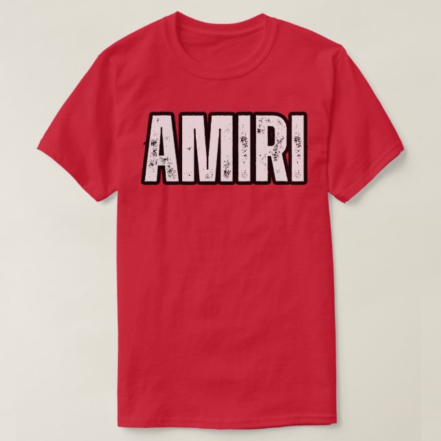 T-shirt Amiri Nom Cadeau Anniversaire de Noël 1 (Design devant)