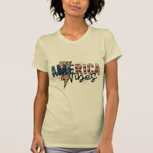 T-SHIRT AMIRICA VIBES 4 JUILLET DON IDÉE