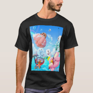 T-shirt Amis Animaux Mignons Été Pêche Plage - Océan B