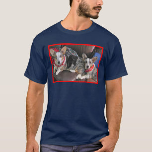 T-shirt Amis bleus de corgi de Merle