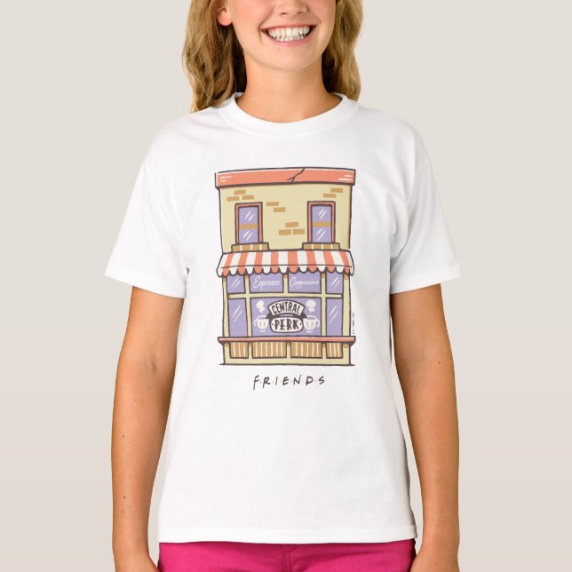 T-shirt AMIS™ | Central Perk Cartoon Coffee Shop (Devant)