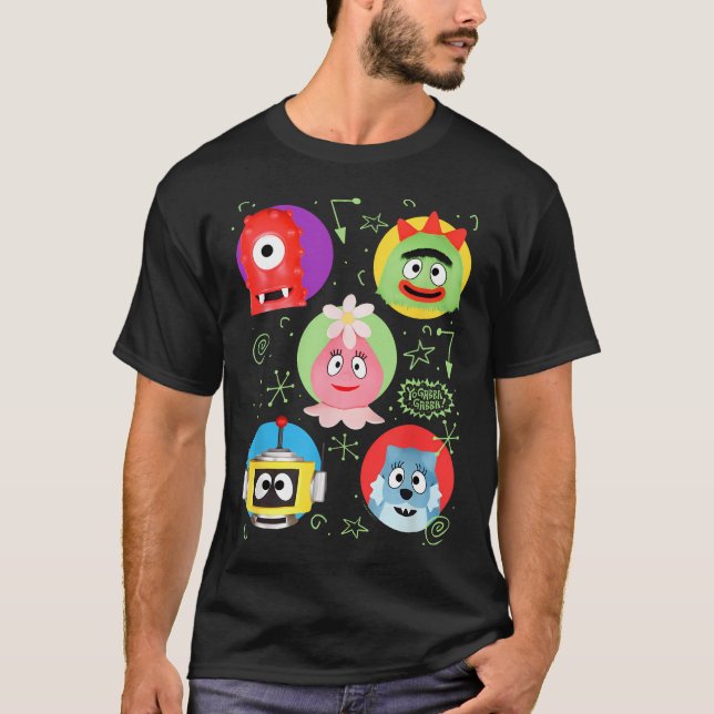T-shirt Amis Colorés Avec Doodles Tv (Devant)