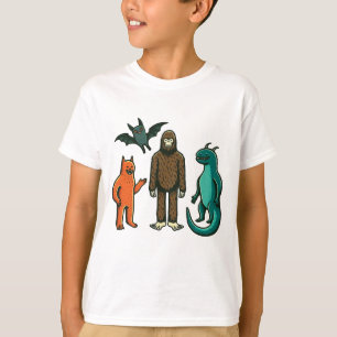 T-shirt Amis Cryptid : Bigfoot, Chupacabra, Nessie, Drac