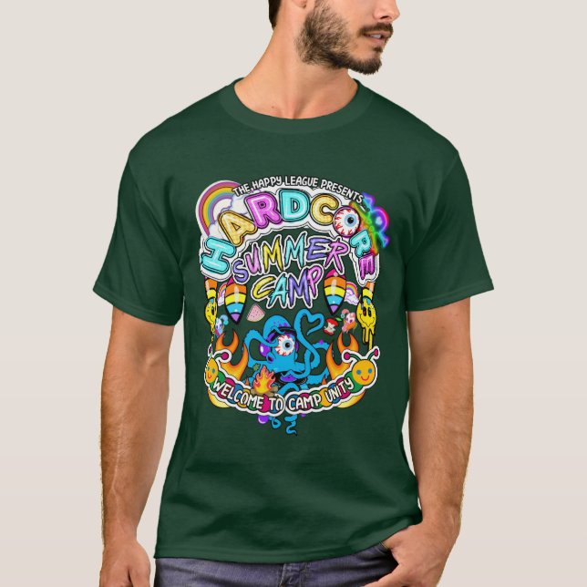T-shirt amis de camp d'été hardcore (Devant)