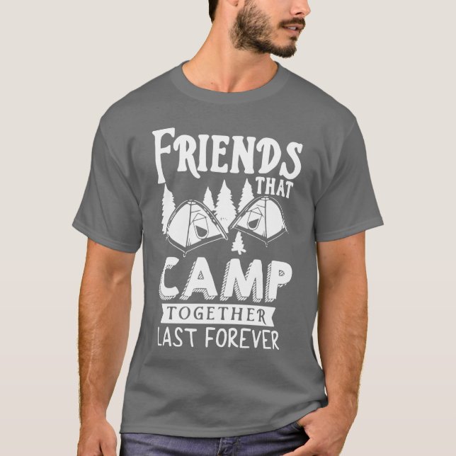 T-shirt Amis de camping pour toujours (Devant)