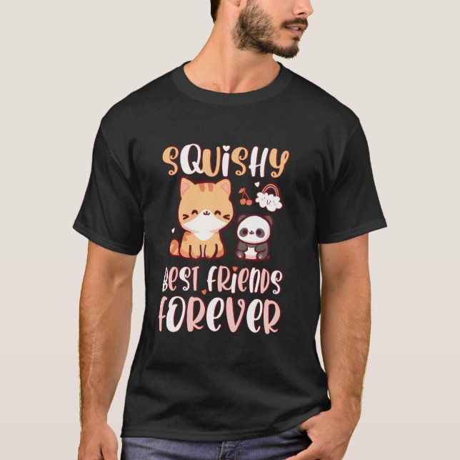 T-shirt Amis de chat Panda Squishies d'amour BFF Squishy B (Devant)
