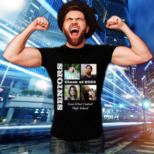 T-shirt Amis de la classe Aînés 4 Photo 2023 Collage