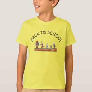 T-shirt Amis de la forêt de retour à l'école aquarelle