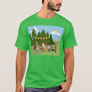 T-shirt Amis de la forêt fêtarde d'animaux sauvages