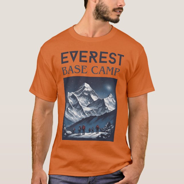 T-shirt Amis de l'aventure au camp de base de l'Everest (Devant)