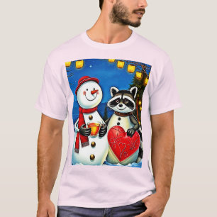 T-shirt Amis de l'hiver : Conception de joie de bonhomme d