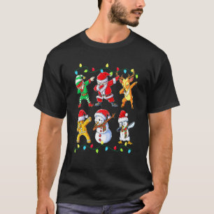 T-shirt Amis de lutin de Santa Dabbing Noël Enfants Garçon