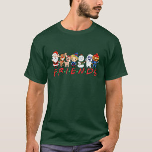 T-shirt Amis de Noël Père Noël Rudolph Snowman Famille