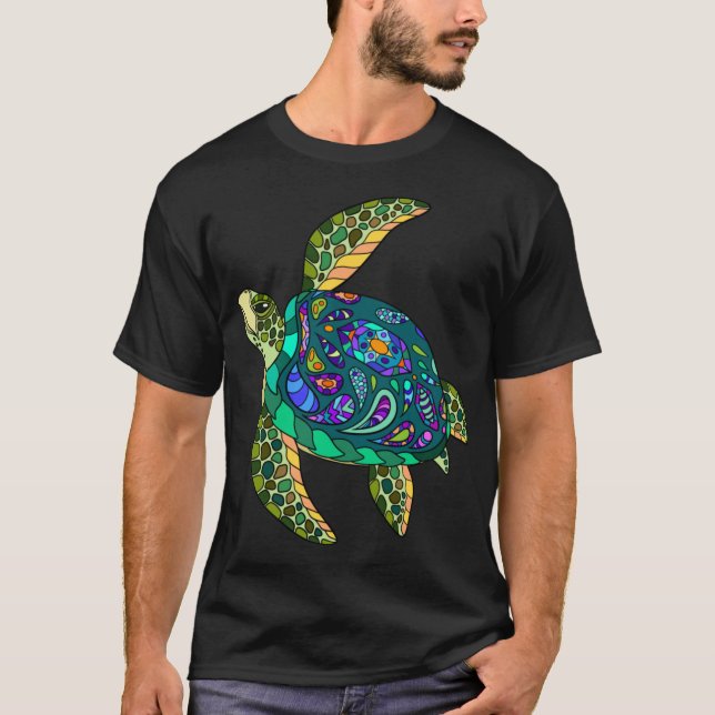 T-shirt Amis de seaurtle paisley (Devant)