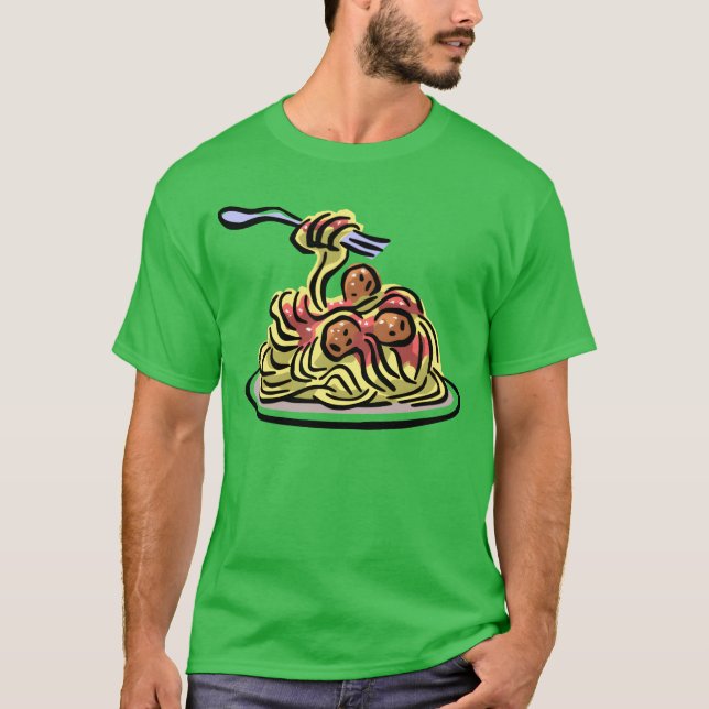 T-shirt amis de spaghetti (Devant)