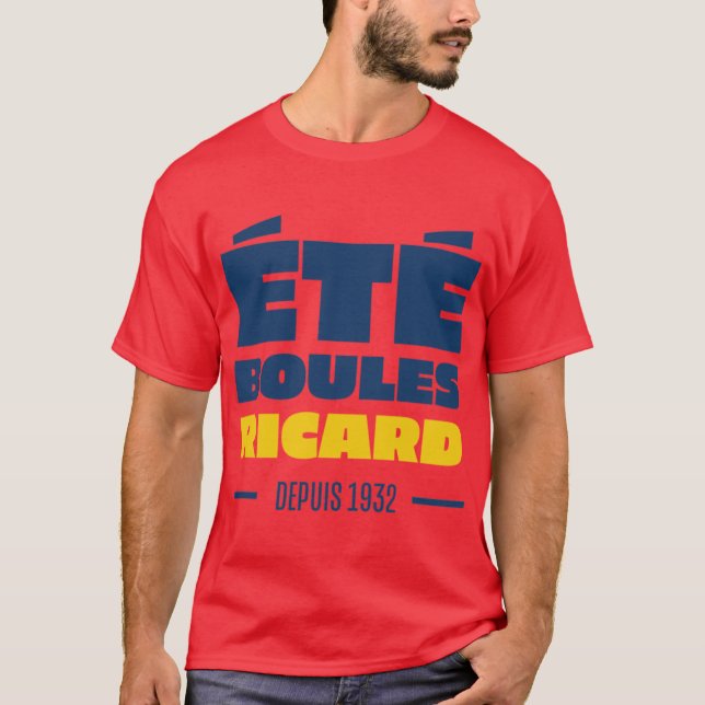 T-shirt Amis des Boules Ricard d'été (Devant)