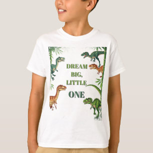 T-shirt Amis dinosaures encadrés dans une scène de jungle