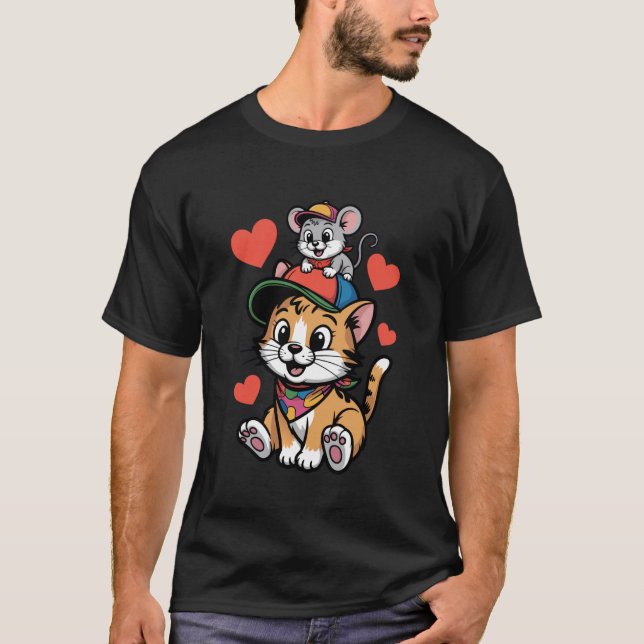 T-shirt Amis du chat et de la souris (Devant)
