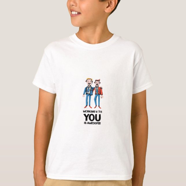 T-shirt Amis du travail - Deux hommes (Devant)
