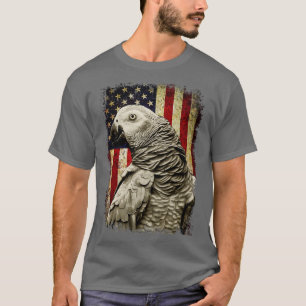 T-shirt Amis en plumes Chic African Grey Parrot Tee for
