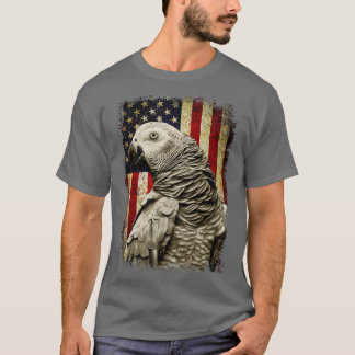 T-shirt Amis en plumes Chic African Grey Parrot Tee for